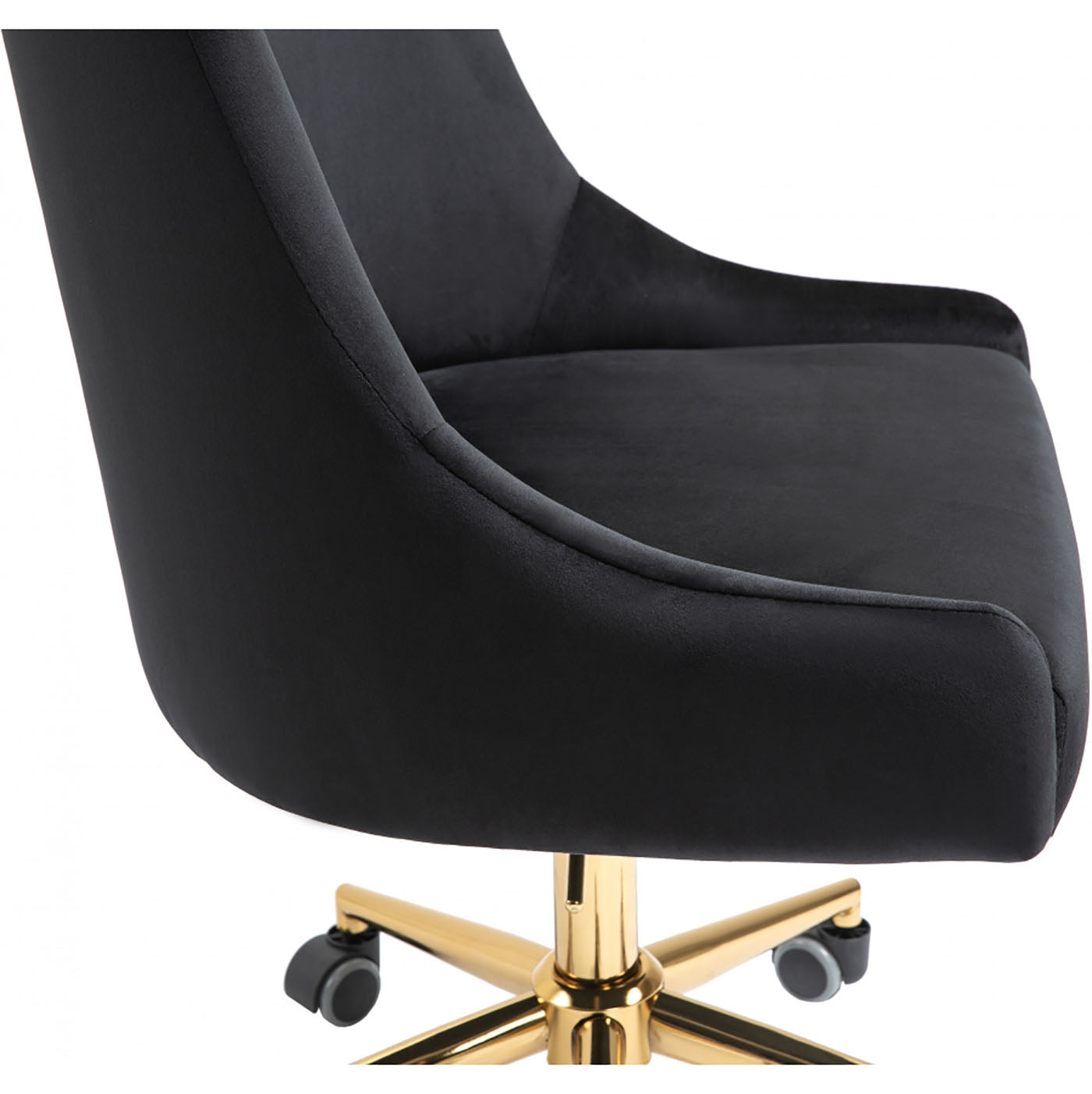 Karina Velvet Office Chair - Rich Gold Base