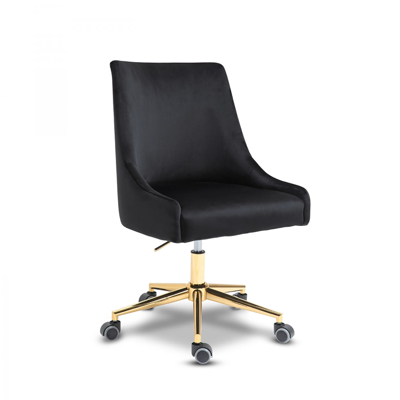 Karina Velvet Office Chair - Rich Gold Base