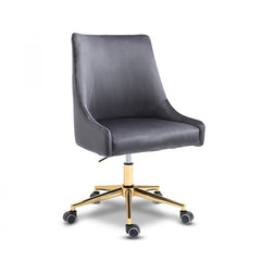 Karina Velvet Office Chair - Rich Gold Base