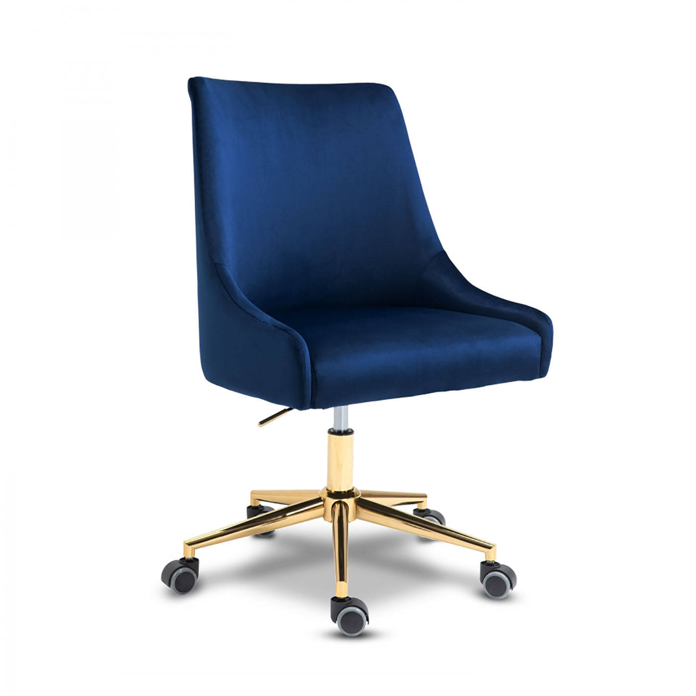 Karina Velvet Office Chair - Rich Gold Base