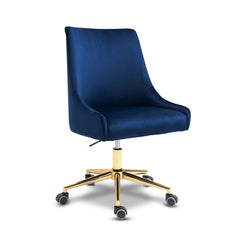 Karina Velvet Office Chair - Rich Gold Base