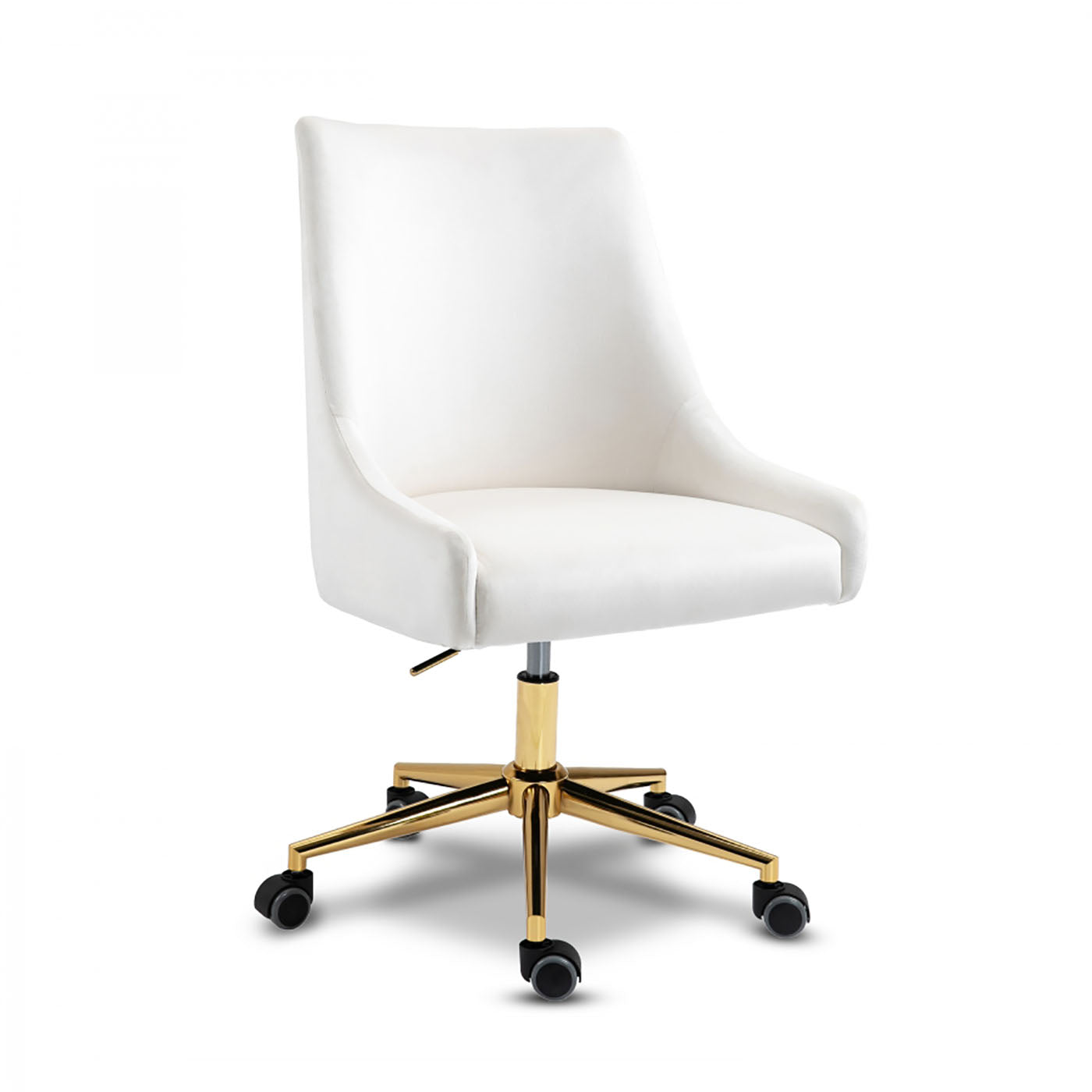 Karina Velvet Office Chair - Rich Gold Base