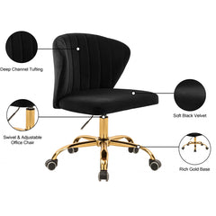 Finley Velvet Office Chair