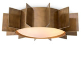 Ceiling Lamp Mario
Vintage brass finish | white glass
