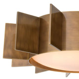 Ceiling Lamp Mario
Vintage brass finish | white glass
