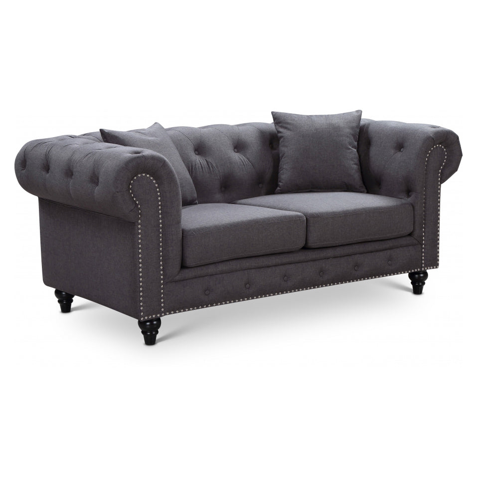 Chesterfield Linen Textured Loveseat