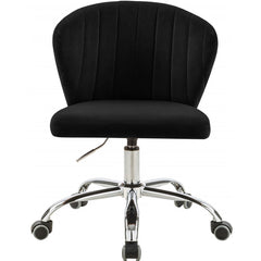 Finley Velvet Office Chair - Rich Chrome Base