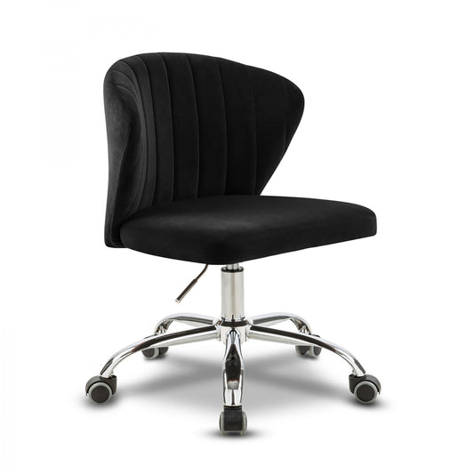 Finley Velvet Office Chair - Rich Chrome Base