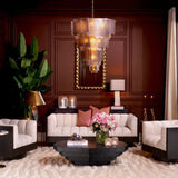 Chandelier Asinara L
Antique brass finish | smoke glass