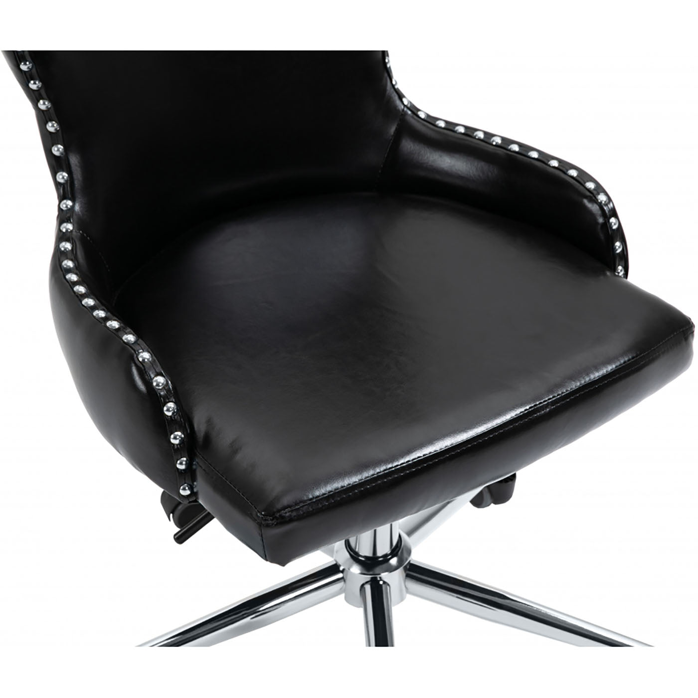 Hendrix Faux Leather Office Chair - Rich Chrome Base