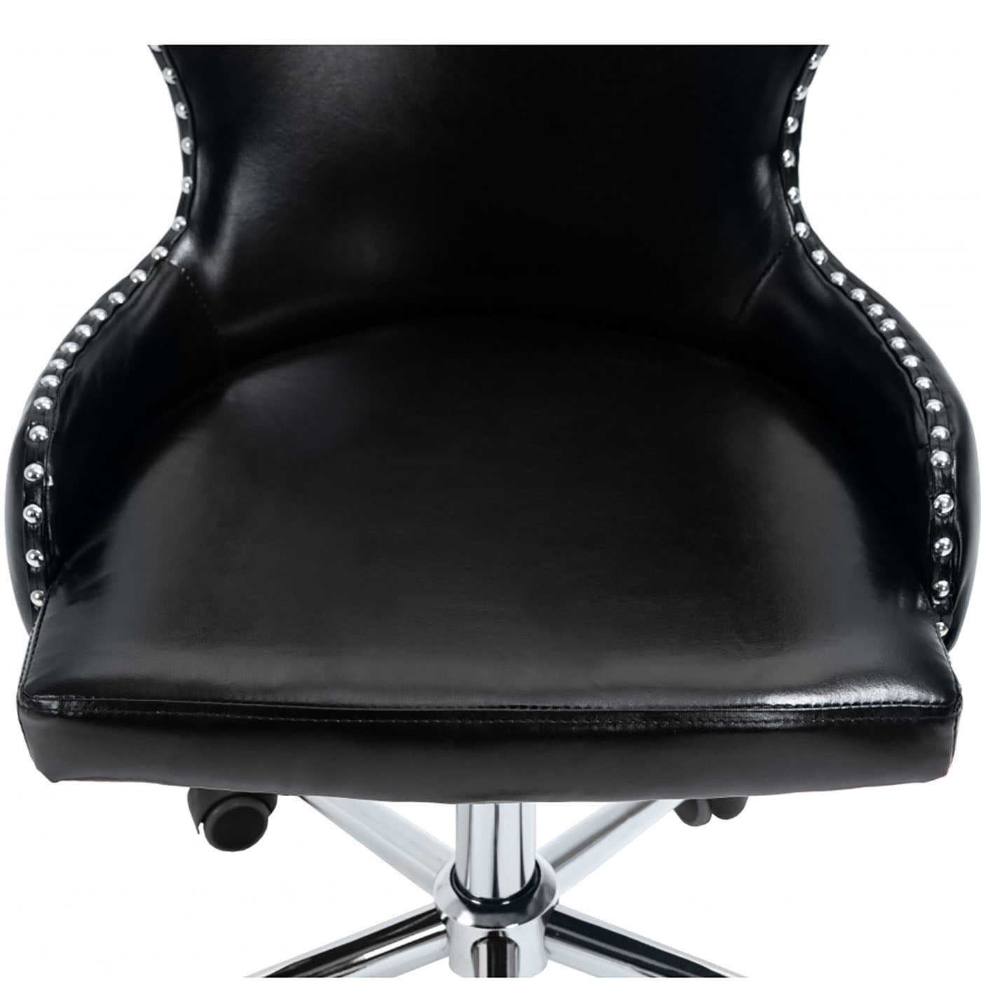 Hendrix Faux Leather Office Chair - Rich Chrome Base