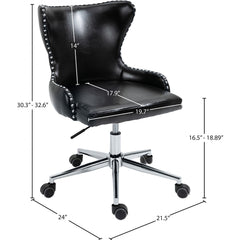 Hendrix Faux Leather Office Chair - Rich Chrome Base