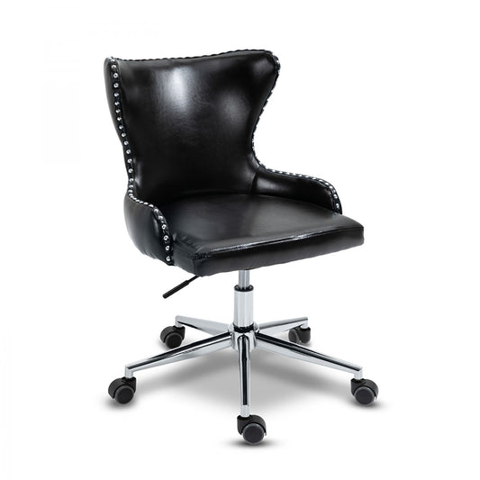 Hendrix Faux Leather Office Chair - Rich Chrome Base