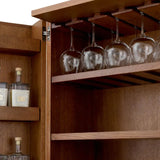 Bar Cabinet Borchard
Caramel oak veneer | woven rattan | bronze finish