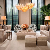 Chandelier Ibiza
Champagne-coloured glass | antique brass finish