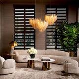 Chandelier Chaves S
Champagne-colored glass | antique brass finish