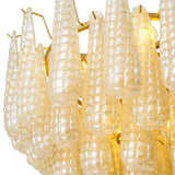 Chandelier Chaves S
Champagne-colored glass | antique brass finish