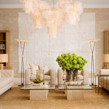 Chandelier Asinara L
Antique brass finish | textured glass