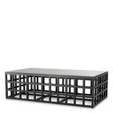 Coffee Table Cubico Classic black finish | clear glass top
