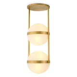 Ceiling Lamp Dover
White glass | antique brass finish
