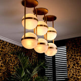 Ceiling Lamp Dover
White glass | antique brass finish
