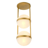 Ceiling Lamp Dover
White glass | antique brass finish