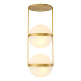 Ceiling Lamp Dover
White glass | antique brass finish
