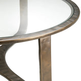 Coffee Table Cambronne Bronze finish | clear glass top