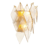 Wall Lamp Rhombus
Antique brass finish | handmade glas