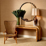 Console Table Quinton set of 2
Light brown mappa burl veneer | antique brass finish