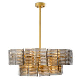 Chandelier Silvano
Smoke glass | frosted glass | antique brass finish