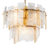 Chandelier Cassiano
Textured glass | antique brass finish