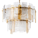 Chandelier Cassiano
Textured glass | antique brass finish