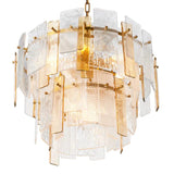 Chandelier Cassiano
Textured glass | antique brass finish