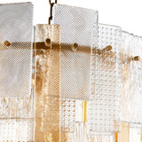 Chandelier Cassiano
Textured glass | antique brass finish