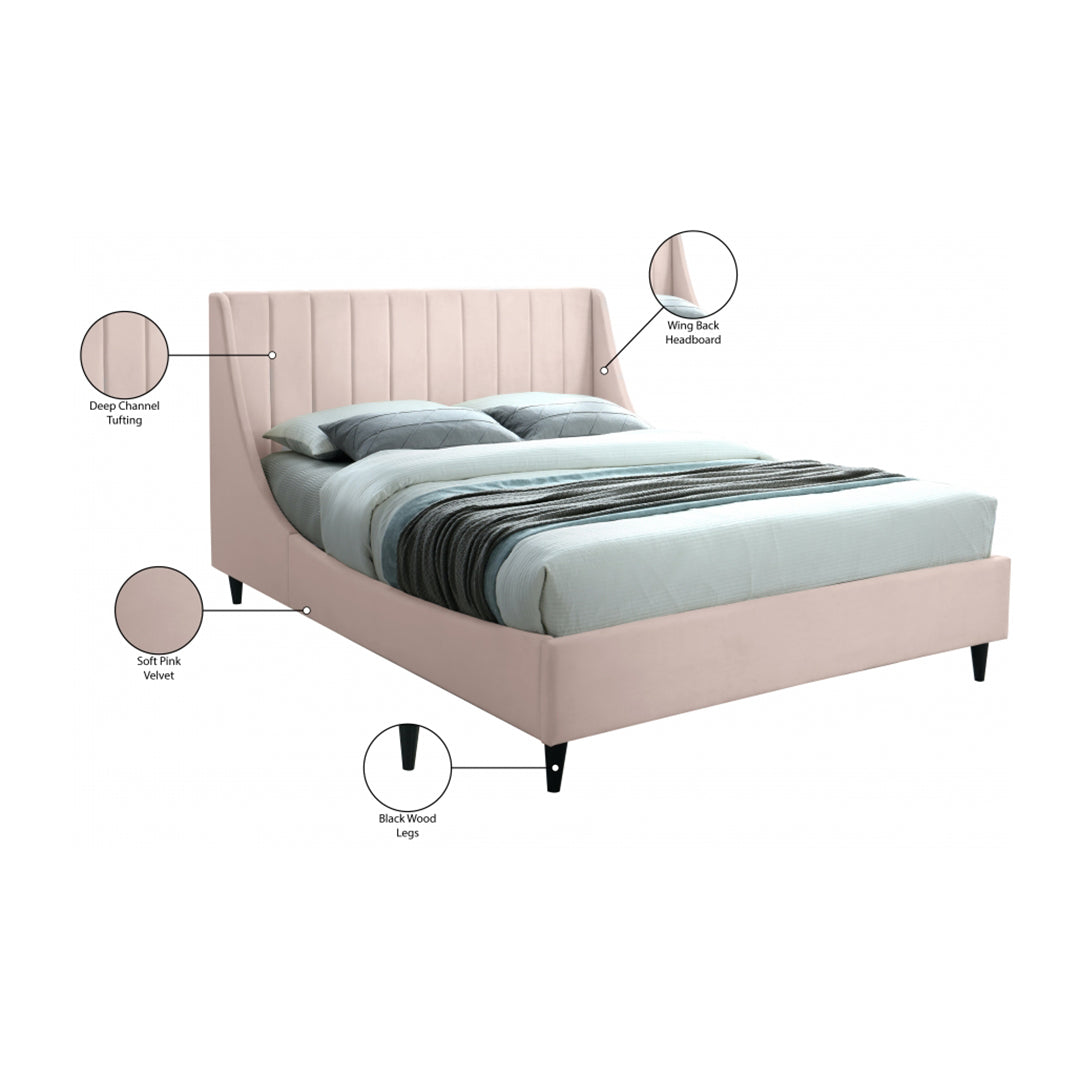 Eva Velvet King Bed