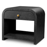 Nightstand Rhodes
Charcoal oak veneer | brushed brass finish