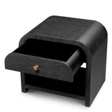 Nightstand Rhodes
Charcoal oak veneer | brushed brass finish
