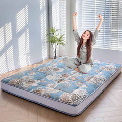 MAXYOYO Padded Japanese Floor Mattress,  Floral Printed Futon Mattress Folding Sleeping Pad