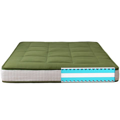 MAXYOYO Padded Japanese Floor Mattress, Green Foldable Roll Up Futon Mattress