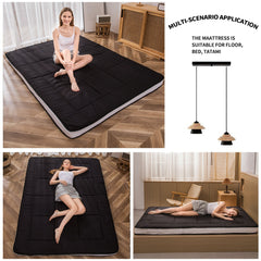 MAXYOYO Padded Japanese Floor Mattress, Black Foldable Roll Up Futon Mattress