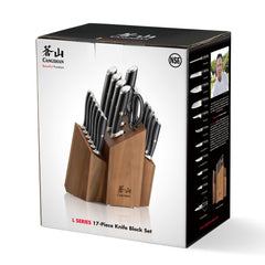 L Series 17-Piece SHAN Knife Block Set, Forged German Steel, Black, 1026788