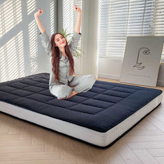 MAXYOYO Padded Japanese Floor Mattress, Black Foldable Roll Up Futon Mattress