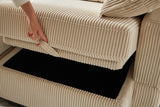 HARLOW 114" Corduroy Sofa w/ Storage