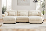 CLOUDIES 134" 3 Seater Sofa with 2 Ottomans