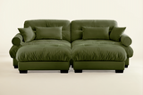 CLOUDIES 94" Loveseat with 2 Ottomans