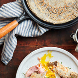 Staub Cast Iron 11-inch Crepe Pan with Spreader & Spatula - Matte Black