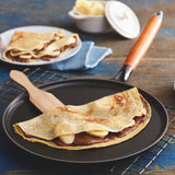 Staub Cast Iron 11-inch Crepe Pan with Spreader & Spatula - Matte Black