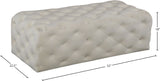 Casey Contemporary Ottoman: Elegant Deep Tufting & Plush Comfort for a Glamorous Living Space