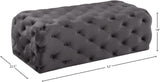 Casey Contemporary Ottoman: Elegant Deep Tufting & Plush Comfort for a Glamorous Living Space